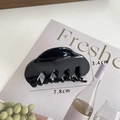 Grande molletta per capelli classica in acetato nero per acconciature eleganti francesi - Piccolo / Nero