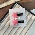 Set di fermagli per capelli a forma di stella rosa in acetato con scritta France - Stile Stella Rosa