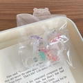 Bagues lumineuses LED colorées en plastique dans un sac ours pour filles bijoux - Bague