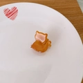 Molletta per capelli a forma di gatto per bambini in acetato arancio ambrato - Marrone