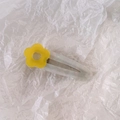 Cute yellow flower acetate hair clip with pearlescent white base for girls - Yellow Flower (Pearly White Clip)