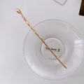 Spilla per capelli minimalista in metallo dorato con trama lavica e punta a forma di goccia - 2# Testa Piatta Oro 17.5cm