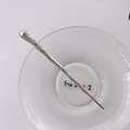 Spilla per capelli in metallo argento con trama lavica irregolare e stile moderno - 3# Testa Piatta Argento 13cm