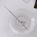 Spilla per capelli in metallo argento minimalista con texture martellata per chignon - 5# Testa Tonda Argento 17cm