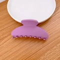 Elegant matte taro purple geometric large hair claw clip for a minimalist daily hairstyle - Purple