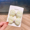 Fermagli per capelli con fiocchi di paillettes gialle su carta di presentazione - Fermaglio per Capelli Giallo