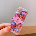 Mini colorful thumb elastic hair bands for kids with star print in a transparent box - Pentagram (1#)