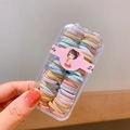 Mini colorful elastic hair bands for kids with gold star prints in a portable box - Star (4#)