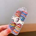 Élastiques à cheveux colorés pour enfants avec motifs de cœurs dans une boîte claire - Coeur (7#)