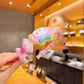 Pink ruffled girls headband with a large bow and sweet cartoon character decoration - 2# Cartoon Melody Style