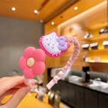 Pink cartoon flower headband for girls with 3D floral and cute character details - 7# Cartoon Cat Style