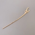 Épingle à cheveux exquise en forme de bois dorés pour coiffures traditionnelles Hanfu - 16,7cm / Or
