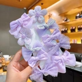 Set de 10 pinces à cheveux violettes pour filles avec fleurs en dentelle et tulle - Ensemble de 10 pièces / Série Violette