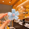 Γλυκό κλιπ μαλλιών με μπλε τούλινο λουλούδι για κοριτσίστικους κότσους σε κορεατικό στυλ - Μπλε Χιονονιφάδα