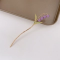 Elegant lily of the valley hair pin with purple flowers and green gradient leaves - Purple Lily