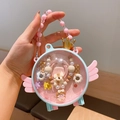 Confezione regalo ali d'angelo rosa con fermagli per capelli a ciambella per bimba - Scatola dell'Angelo-Bambina (29#)