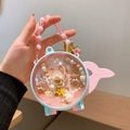Borsa regalo a balena rosa con fermagli a orso e lacci a fiori per bambine - Scatola Coda di Pesce-Orso (35#)