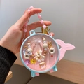 Blue fish-shaped jewelry gift box with pink hair accessories and beaded handle - Fish Tail Box-Little Girl (38#)