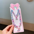 Meerjungfrau Schmuckset für Kinder mit bunten Perlen und Prinzessin Anhängern - Lila Pailletten Fischschwanz Halskette Armband (L17) / Lila Meerjungfrau-Stil (1# Lila Meerjungfrau)