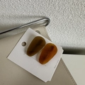Eleganti fermagli per capelli in acetato a goccia nelle tonalità ambra e arancio - Arancione E Caffè Marmorizzato