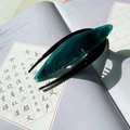 Elegant emerald green marble texture acetate hair clip with retro streamlined design - 4# Emerald Green Marble