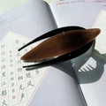 Fermaglio per capelli in resina tartarugata con spilla a U su libro di calligrafia - 5# Caffè