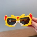 Children's yellow cartoon sunglasses with red bow and UV protection lenses - Yellow