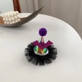 Halloween purple bat party hat hair clip with laser finish and black lace trim - Purple Bat (With Light)