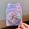 Kit gioielli fai da te con perline macaron colorate in confezione regalo cuore viola - 2# Scatola Viola - Perline Tonde