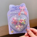 Kit gioielli fai da te per bambini con perline a fiori e confezione a farfalla - 4# Scatola Viola - Fiore