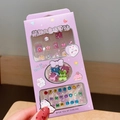 Kids nail art set with colorful stickers and clips in a purple gift box - Purple Rainbow Bow