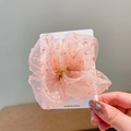 Barrette à cheveux rose en tulle avec paillettes argentées et pois pour fillettes - 3# Barrette Grosse Fleur Rose