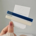 Set de pinzas para el cabello hechas a mano en azul marino y crema con letras - 1# Estilo Recto