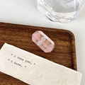 Pink semi-transparent geometric hair clip with white bow accent for girls - Octagon