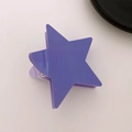 Star-shaped purple glitter hair claw clip for elegant women styling and hair accessories - Mixed Purple