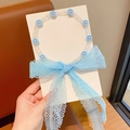 Serre-tête perlé bleu clair fait main avec ruban en dentelle à fleurs pour filles - 4# Fleur Bleu Ciel
