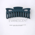 Grande molletta per capelli blu navy con finitura opaca per acconciature eleganti - Grigio Blu