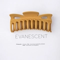 Grande molletta per capelli opaca giallo senape con design a 10 denti per lo styling - Giallo