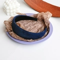 Retro thick navy blue suede headband for women with elegant velvet finish minimalist style - Suede Thickened Style / Navy Blue