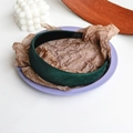 Dark green velvet sponge headband with premium suede finish and non-slip inner lining - Suede Thickened Style / Dark Green