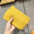 Fascia sportiva in maglia giallo brillante per donna con texture elastica morbida - Giallo