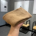 Fascia sportiva in maglia per donna color cachi con finitura a trama spessa a coste - Caffè Chiaro