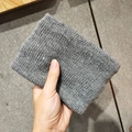 Elastic wide gray knitted headband for women, stylish minimalist sports hair accessory - Gray