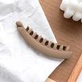 Pinza tipo banana en marrón tierra mate para peinados elegantes de coleta de caballo - Caqui