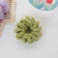 Matchagrün Plüsch Spirale Haargummi aus weichem Strickmaterial für Damenfrisuren - Grün