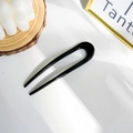 Forcina per capelli a U in resina nera lucida dal design moderno e stile minimalista - Nero Temperamento