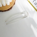 Forcina per capelli minimalista a forma di U in resina trasparente per acconciature - Trasparente