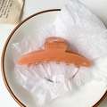 Minimalist peach pink acetate hair claw clip for elegant French twist hairstyles - Orange