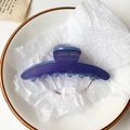 Glossy acetate hair claw clip in elegant gradient purple and blue for women - Aqua