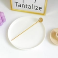 Eleganter goldener Haarnadel mit Glaskugel und Goldfolie für Damenhaarstyling - Goldfolie